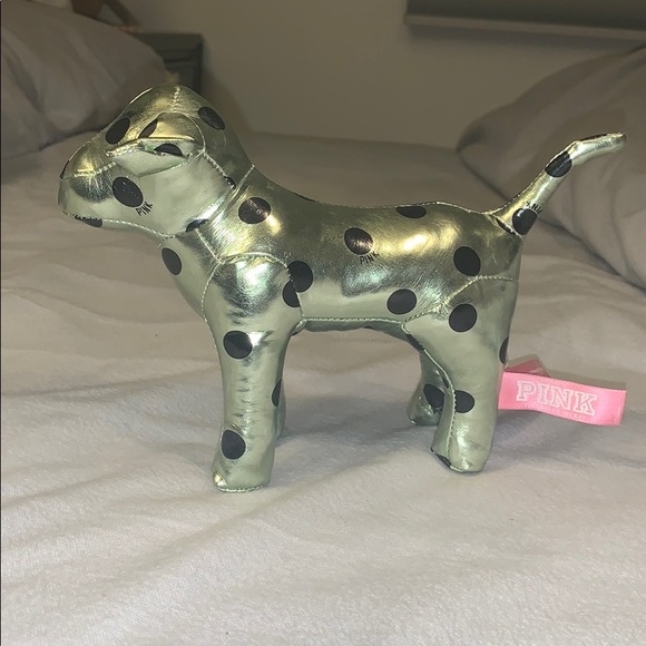 VS pink shiny metallic polka dot dog - Picture 1 of 5
